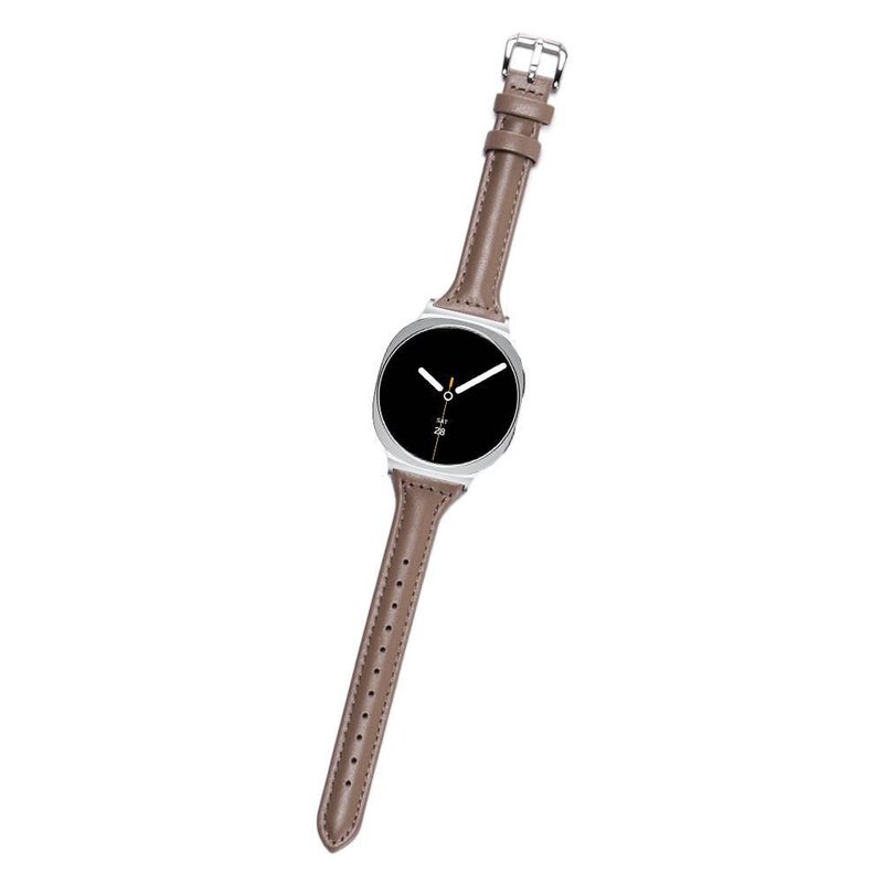 Adjustable Leather Classic Strap Smartwatch Band Compatible with Samsung Galaxy Watch 8 with Fit Replacement Strap for Daily Wear in Blue - Image 5