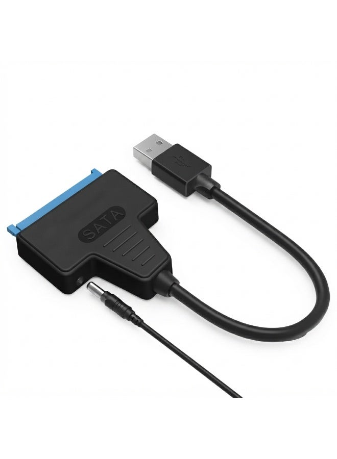 كابل محول من USB 3.0 إلى SATA III مزود بمنفذ طاقة DC – محول لمحركات الأقراص HDD وSSD مقاس 2.5 بوصة، سرعة نقل بيانات عالية تصل إلى 5 جيجابت في الثانية، دعم تقنية UASP، ميزة التوصيل والتشغيل (Plug & Play)، دعم التبديل السريع (Hot Swap)، متوافق مع أنظمة Windows وMac OS وLinux. - Image 1