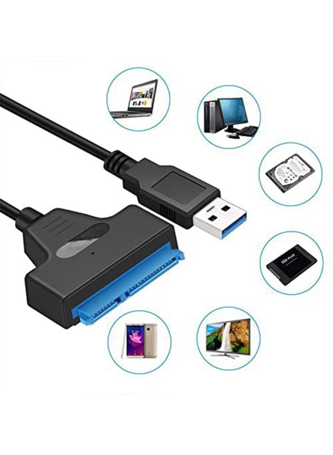 كابل محول من USB 3.0 إلى SATA III مزود بمنفذ طاقة DC – محول لمحركات الأقراص HDD وSSD مقاس 2.5 بوصة، سرعة نقل بيانات عالية تصل إلى 5 جيجابت في الثانية، دعم تقنية UASP، ميزة التوصيل والتشغيل (Plug & Play)، دعم التبديل السريع (Hot Swap)، متوافق مع أنظمة Windows وMac OS وLinux. - Image 5