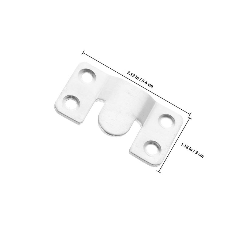 Stainless Steel Keyhole Mounting Brackets Heavy Duty Picture Frame Hanger Clips Mirror Hanging Interlocking Plates For Wall Art Set Of 2 - Image 3