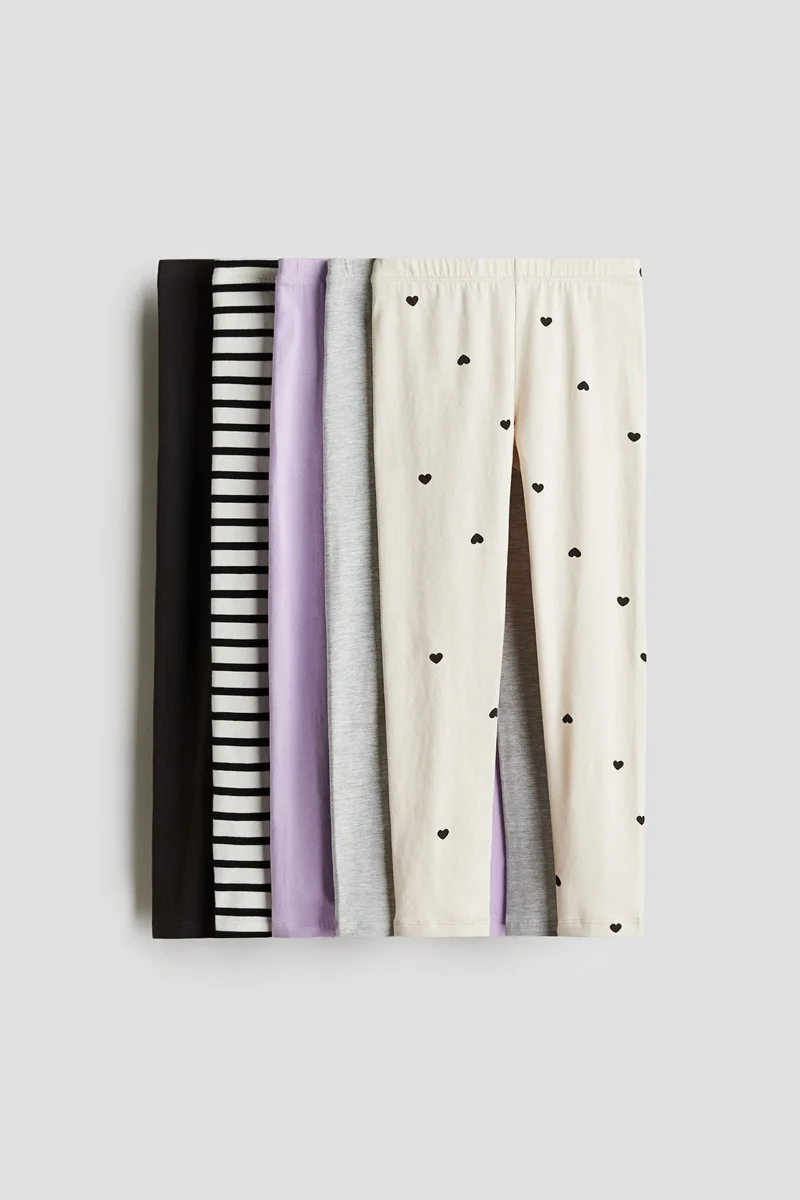 H&M 5-pack jersey leggings
