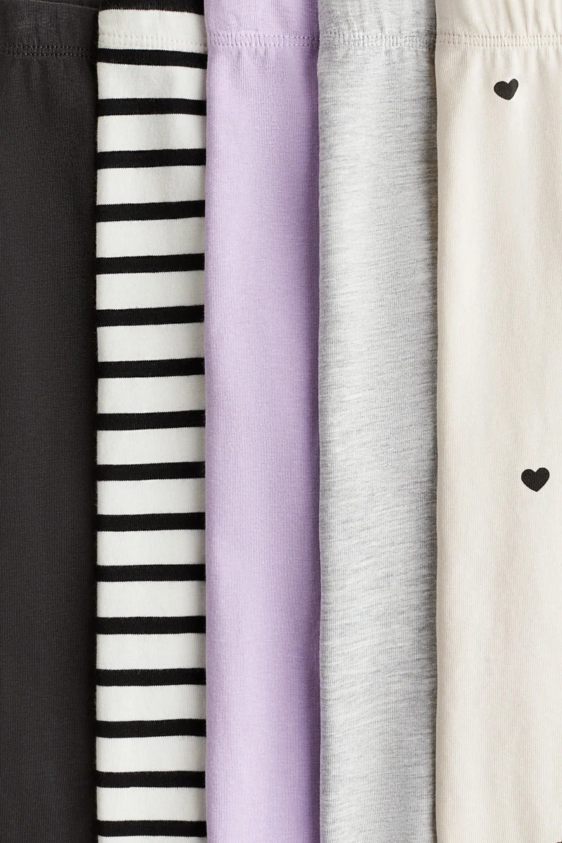 H&M 5-pack jersey leggings