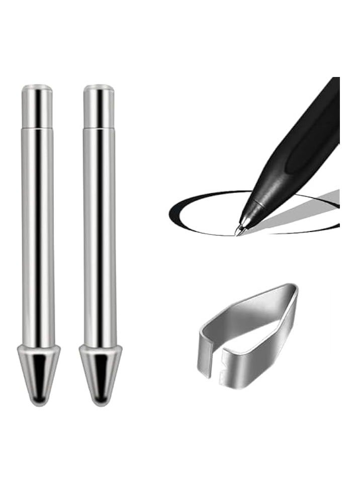 PROMASS No Wear Out Titanium Alloy Pen Tips fits for Surface Pen, Refill Replacement Nibs fits for Microsoft Surface Pro 7 6 5 4 Series (Model 1776), for Surface Laptop Stylus Pen, 2 Pack  - Image 1