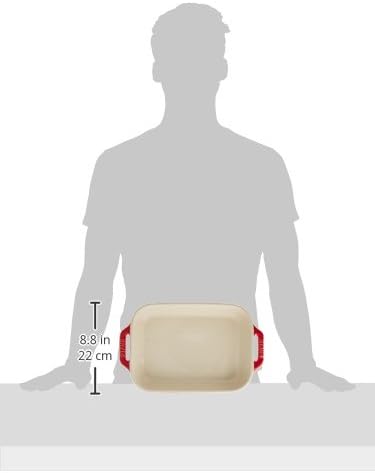 STAUB Ceramic Rectangular Baking Dish Set 2 pc Cherry - Image 3