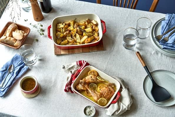 STAUB Ceramic Rectangular Baking Dish Set 2 pc Cherry - Image 5