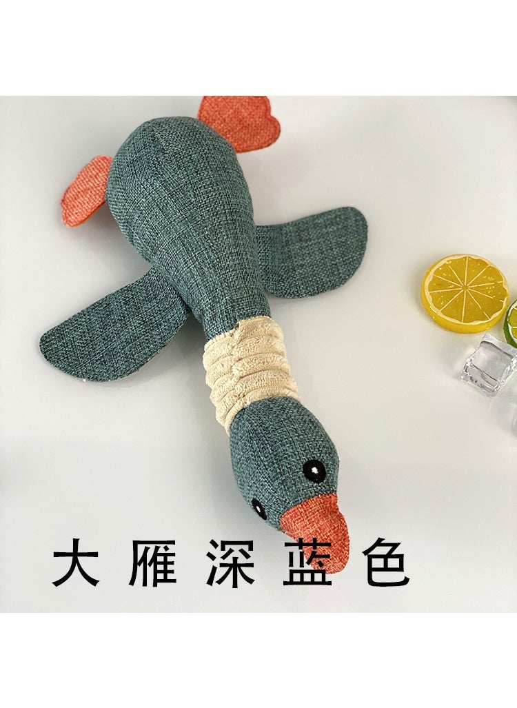 Generic Pet Toys Plush Dog Toys Vocal Toys Fruit Molar Bite Resistant Small and Medium Dog Toys Pet Supplies Blue Wild Goose 