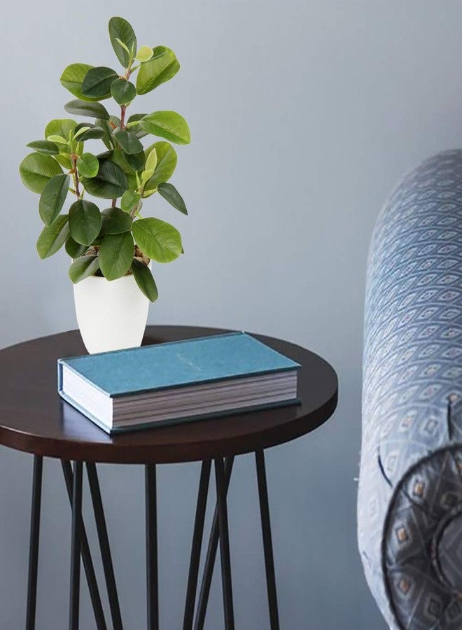 Briful Artificial Plants Mini Camellia Potted Fake Plants Small Faux Plastic Plants Desk Plant Artificial Flowers with Vase for Home Office Desk Kitchen Garden Indoor Decor - Image 3