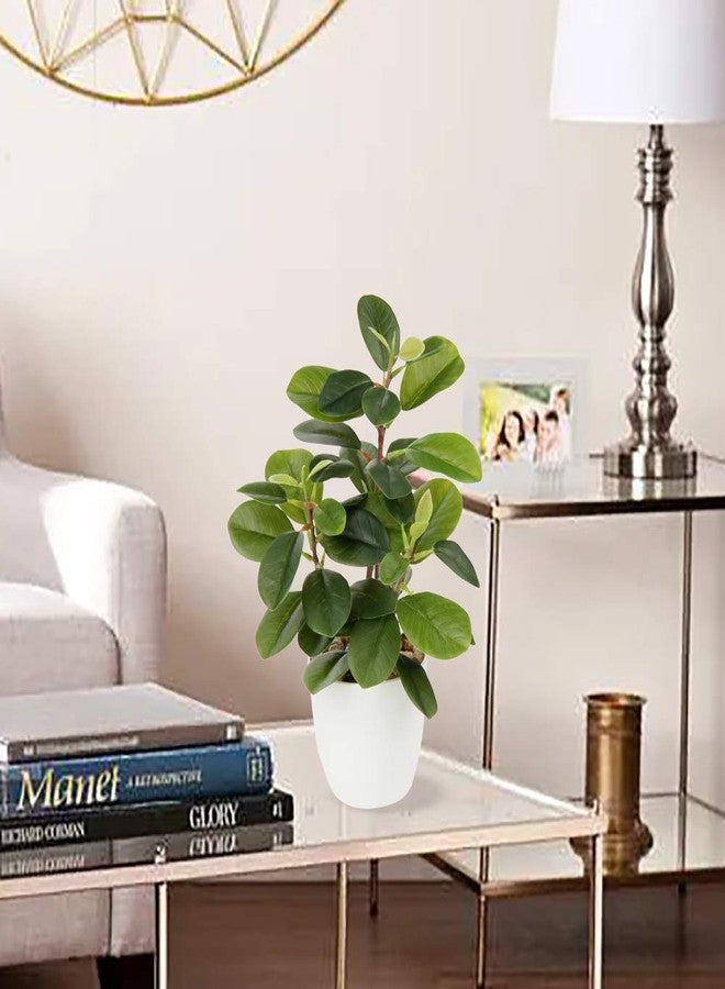 Briful Artificial Plants Mini Camellia Potted Fake Plants Small Faux Plastic Plants Desk Plant Artificial Flowers with Vase for Home Office Desk Kitchen Garden Indoor Decor - Image 2