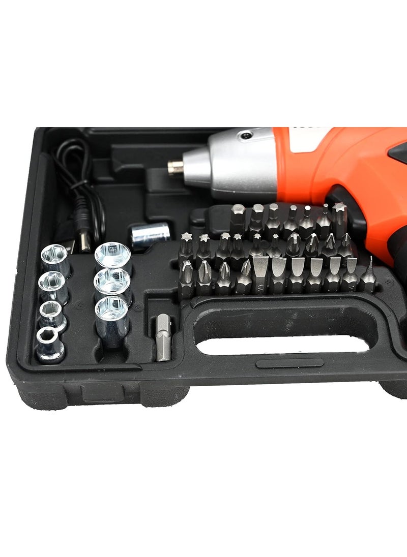 Generic - 45-Piece Cordless Screwdriver Set Rechargeable Battery Powered Handy Drill with Bits Holder - Image 1