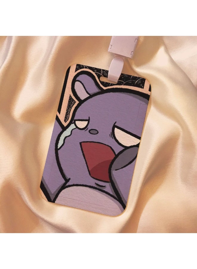 NIBEMINENT 1 - Piece Kulomibaku Kpop Photo Card Holder Pendant Key Chain ID Badge Holder ID Card Holder Photo Card Protector for School ID Office ID Access Card for Women Girls