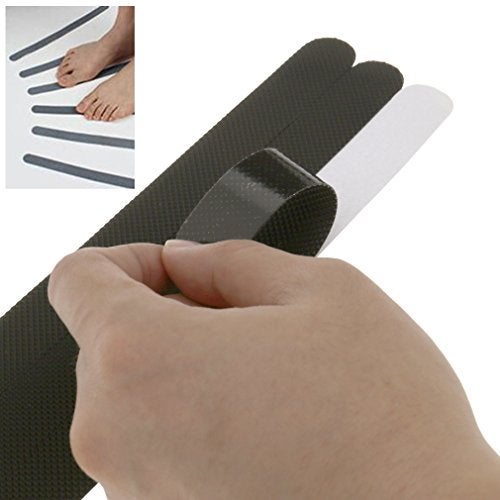 SING F LTD 18pcs Black Non-Slip Safety Bathroom Bath Tub Tape Sticker Adhesive Stripes Shower Treads - Image 2
