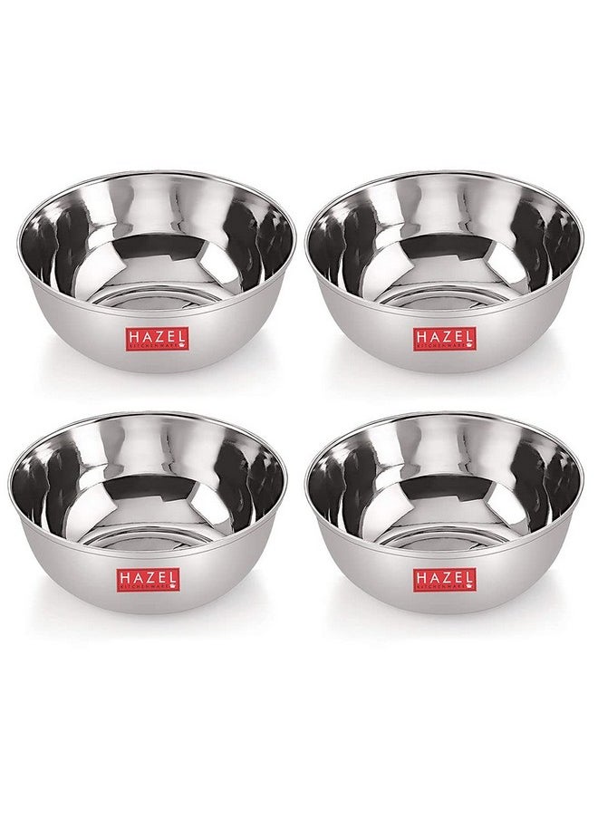 Hazel HAZEL Stainless Steel Bowl Vati Set | 270 ml Steel Bowl Set for Kitchen | Dinner Bowl Katori Serving Wati, Set of 4  - Image 1