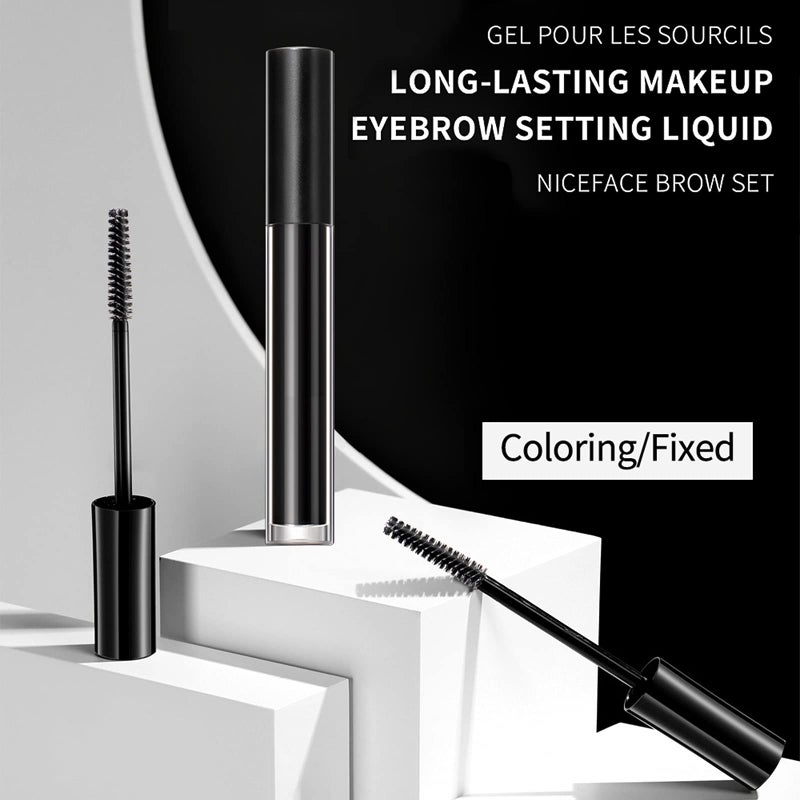DAGEDA Clear Eyebrow Setting Gel, Clear and Black Brow Fix Gel, Waterproof And Sweat-Proof Eyebrow Repair Liquid Brows Styling Beauty Salon Home Use Makeup, 1.81oz - Image 2