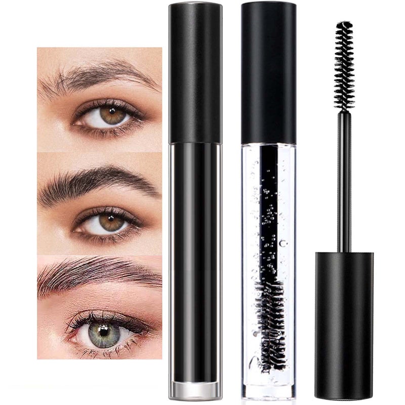 DAGEDA Clear Eyebrow Setting Gel, Clear and Black Brow Fix Gel, Waterproof And Sweat-Proof Eyebrow Repair Liquid Brows Styling Beauty Salon Home Use Makeup, 1.81oz - Image 1
