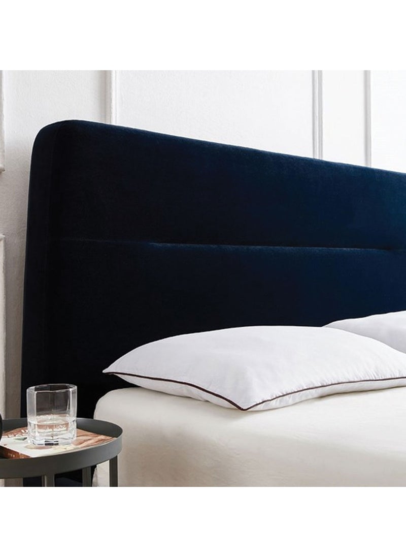 A to Z Furniture - Koble Nodd Upholstrered Bed 120x200cm Twin size Bed in Navy Blue Color - Image 1
