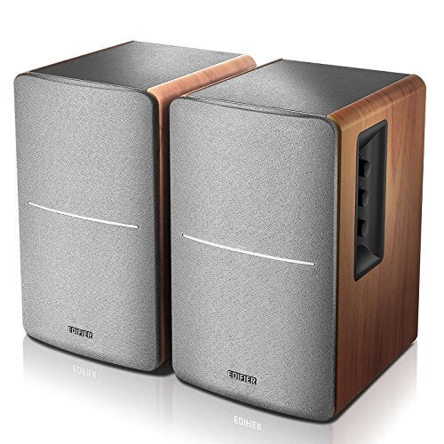 Edifier R1280DB Powered Bluetooth Bookshelf Speakers - Optical Input - Wireless Studio Monitors - 4 Inch Near Field Speaker - 42w RMS - Wood Grain - Image 2