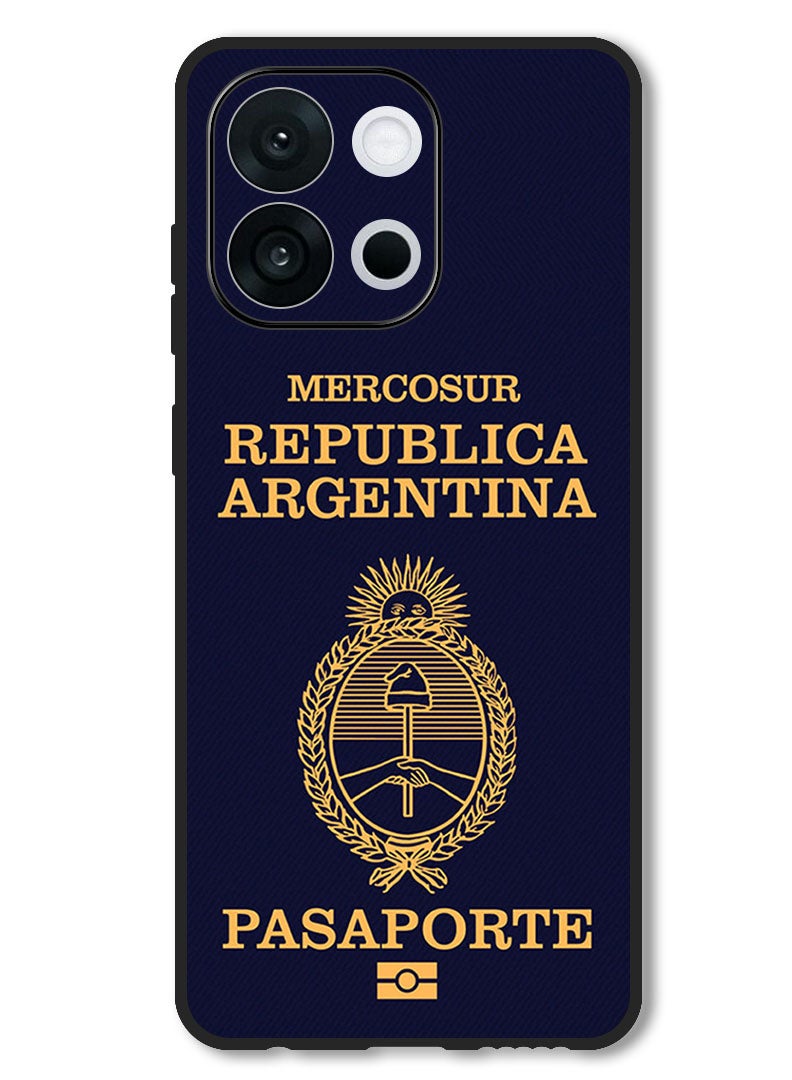 Theodor Case Compatible with OnePlus 13T 6.32 Inch Protection Shockproof Bumper Cover Argentina Passport - Image 1