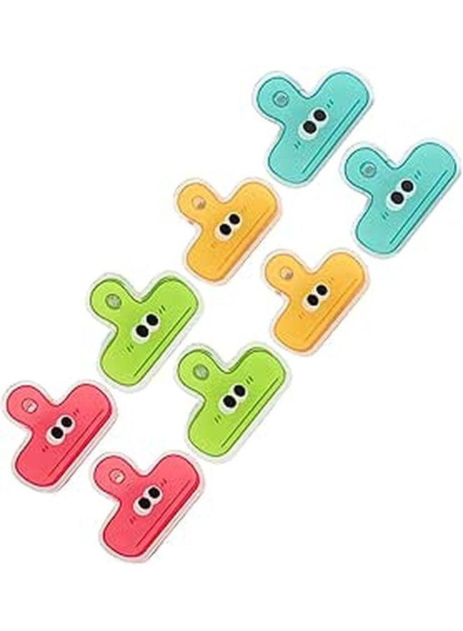 Acrylic Binder Clips 8 Pack Multi Color With Eye Hole For Paper Food Bag Sealer Office School Home Organization - Image 1