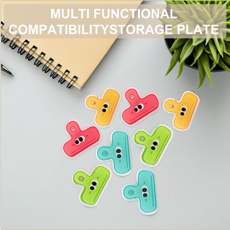 Acrylic Binder Clips 8 Pack Multi Color With Eye Hole For Paper Food Bag Sealer Office School Home Organization - Image 4
