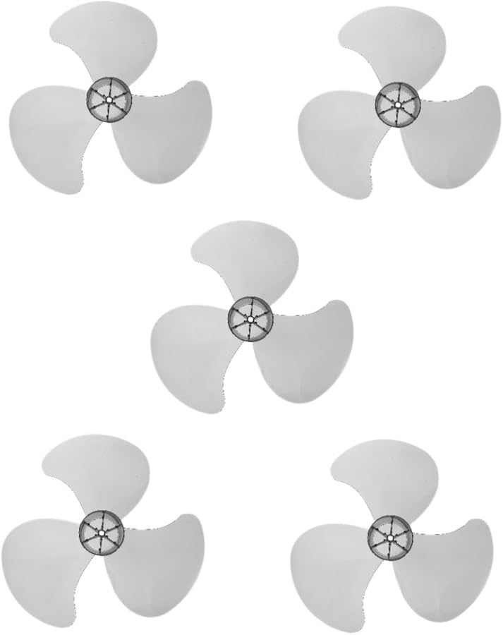 Jojofuny 5Pcs Plastic Electric Fan Blade Replacement Low Noise Compatible Fan Blades - Image 2