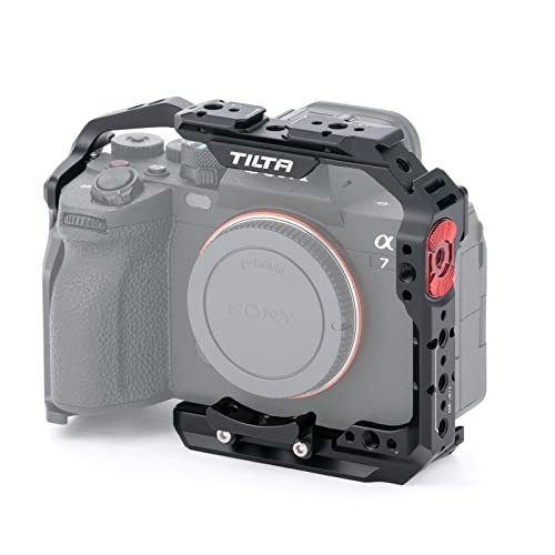 Tilta Camera Cage Compatible with Sony a7 IV, a1, S3, R4, 73, R3, A9 Pro Kit | Compact Top Handle, Side Power Handle w/Run/Stop & Cable, HDMI Clamp & Cable | Black (Full Camera Cage) - Image 1