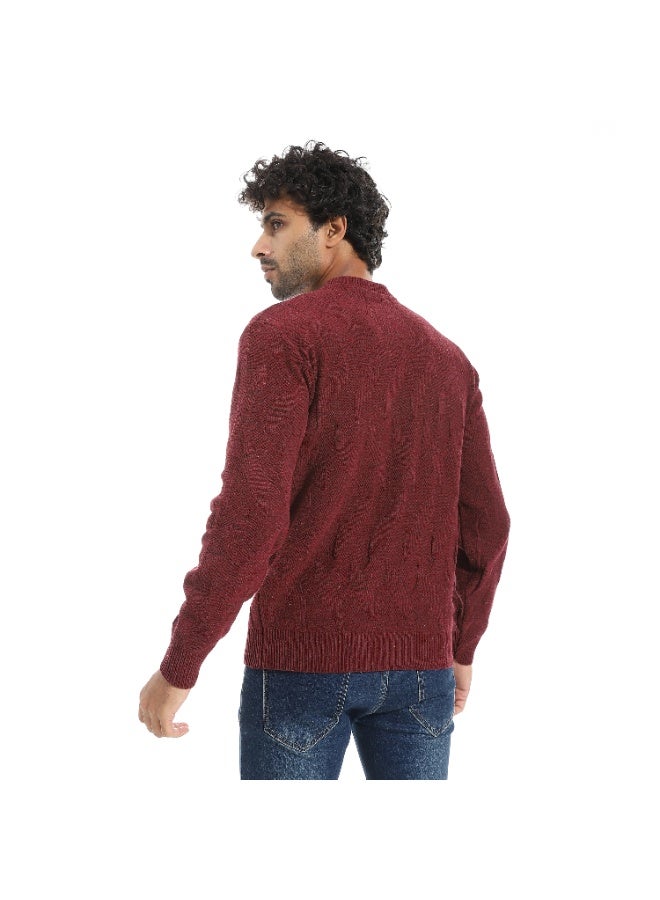 سيزار بلوفر صوف سادة رجالي - Image 3