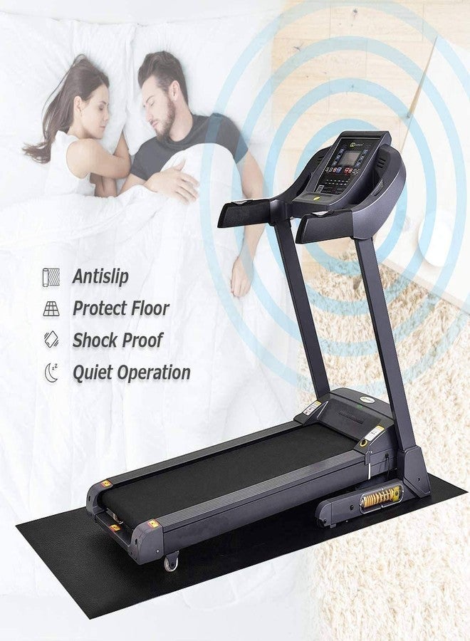 GYMAX PVC Exercise Mat, High Density Folding Floor Protector for Treadmill Equipment (4' x 2' x 0.3'') - Image 3