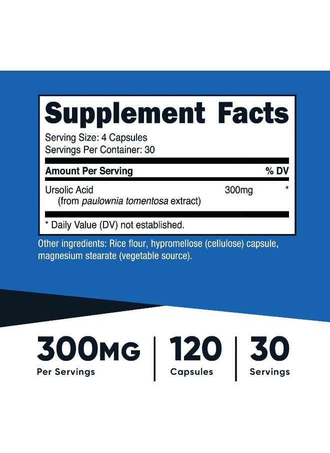 Nutricost Ursolic Acid 300Mg 120 Capsules Vegetarian Non Gmo Gluten Free Soy Free  - Image 2