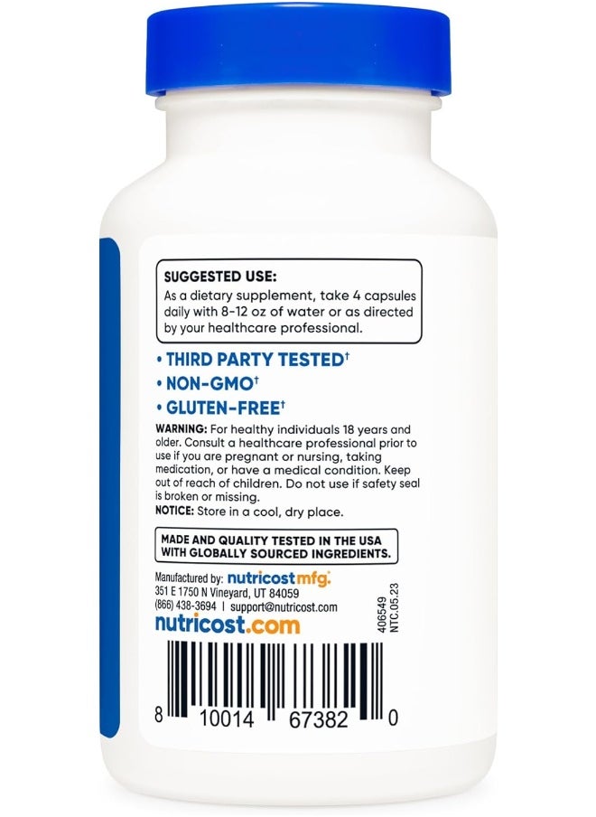 Nutricost Ursolic Acid 300Mg 120 Capsules Vegetarian Non Gmo Gluten Free Soy Free  - Image 4