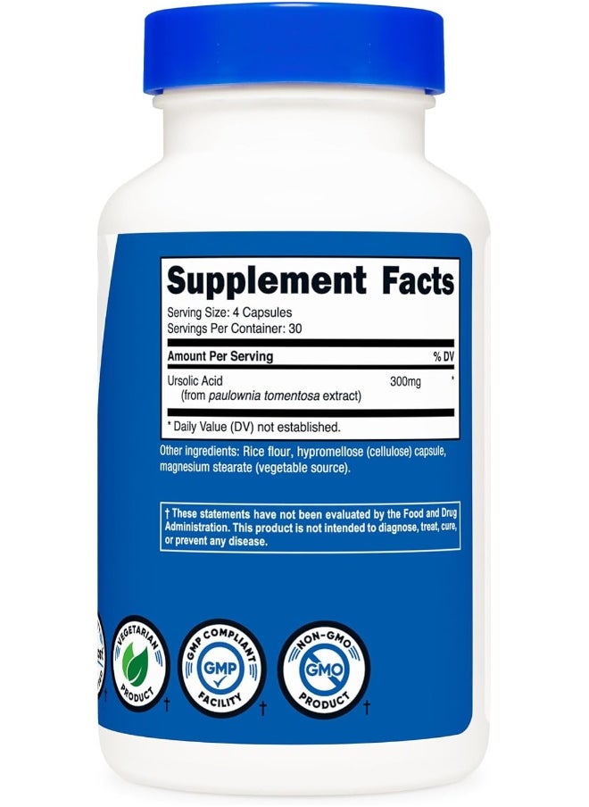 Nutricost Ursolic Acid 300Mg 120 Capsules Vegetarian Non Gmo Gluten Free Soy Free  - Image 5