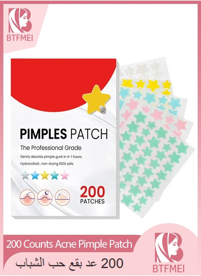 BTFMEI 200 Counts Acne Pimple Patch, Acne Covering Stickers for Face and Skin, Pimple Patch Daily Skin Care  - Image 1