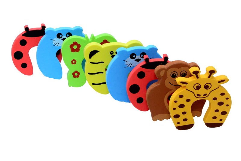 BabySafeHouse Finger Pinch Door Guard for Baby Safety (Animal Shape-Pack of 8)-Door Stopper for Protection from Door Slamming & Accidental Door Lock - Image 1