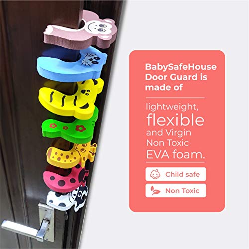 BabySafeHouse Finger Pinch Door Guard for Baby Safety (Animal Shape-Pack of 8)-Door Stopper for Protection from Door Slamming & Accidental Door Lock - Image 4