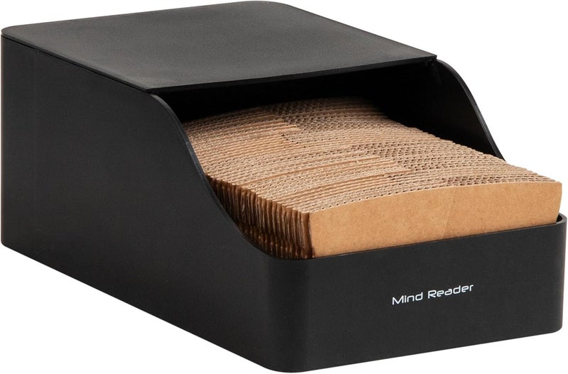 Mind Reader Coffee Sleeve Storage Dispenser Organizer, Black - Image 1