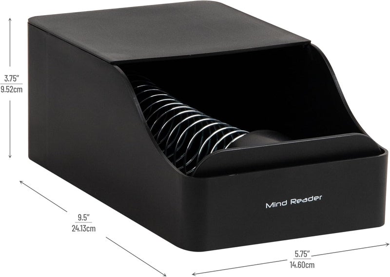 Mind Reader Coffee Sleeve Storage Dispenser Organizer, Black - Image 3