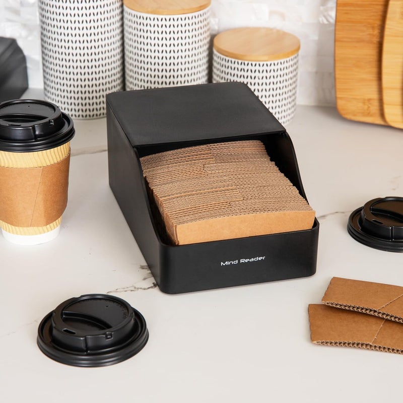 Mind Reader Coffee Sleeve Storage Dispenser Organizer, Black - Image 2