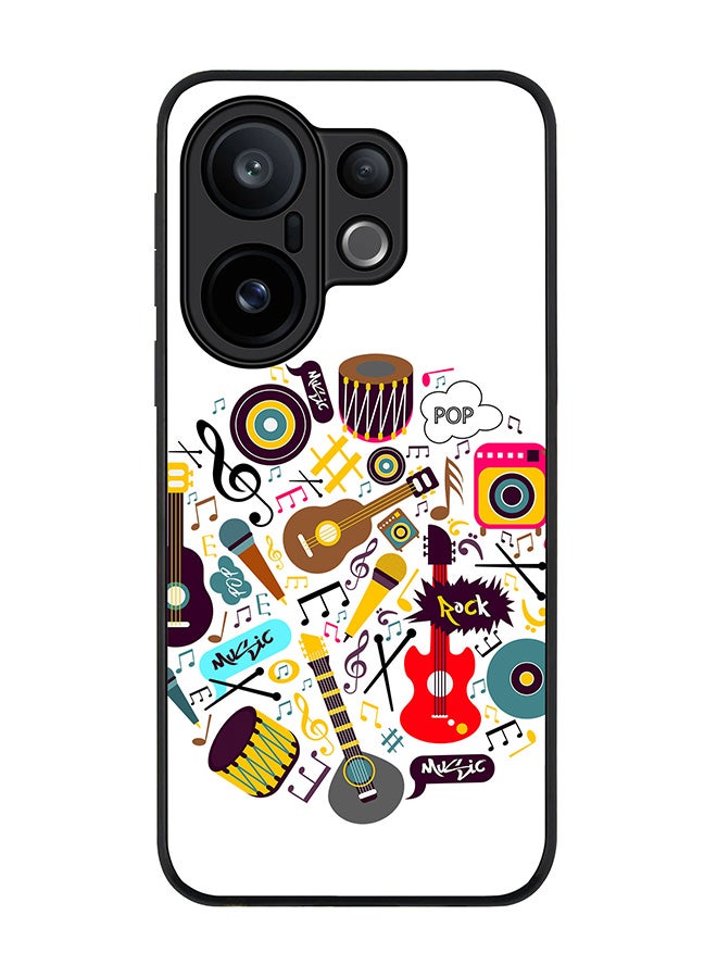 For vivo X200 FE / S30 Pro mini Case,Slim fit Camera Protection, Shockproof Thin Phone cover  - Muscial Instruments