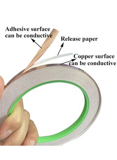 CMGTYYD 3pcs Copper Foil Tape,Double-Sided Conductive Copper Tape with Adhesive for EMI Shielding,Stained Glass Supplies,Soldering,Electrical Repairs,Paper Circuits,Grounding,5mmX 20m  - Image 2