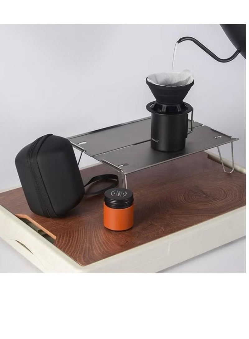 Travel Pour-over Coffee Set Outdoor Car Camping Portable V60 Silicone Filter Cup Pour-over Coffee Starter Combo Gift Box Set - Image 4