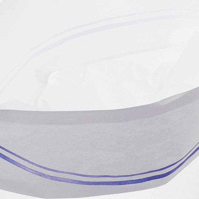 40pcs Disposable Paper Chef Hats Thick Restaurant Cooking Hats with Blue Edge for Sushi and Japanese Kitchen Food Service - Image 4