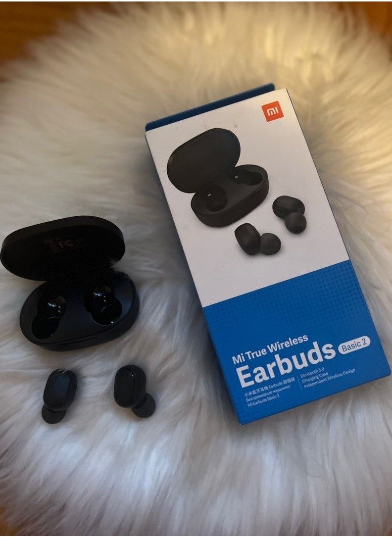 Generic - AirDots Wireless In-Earphones With And Equipped With Anti-Fingerprint Silicon Case With Power Box Standard Version Black  Box Wireless Earbuds - Image 1