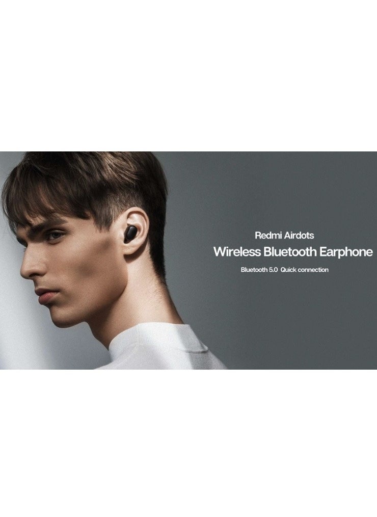 Generic - AirDots Wireless In-Earphones With And Equipped With Anti-Fingerprint Silicon Case With Power Box Standard Version Black  Box Wireless Earbuds - Image 1