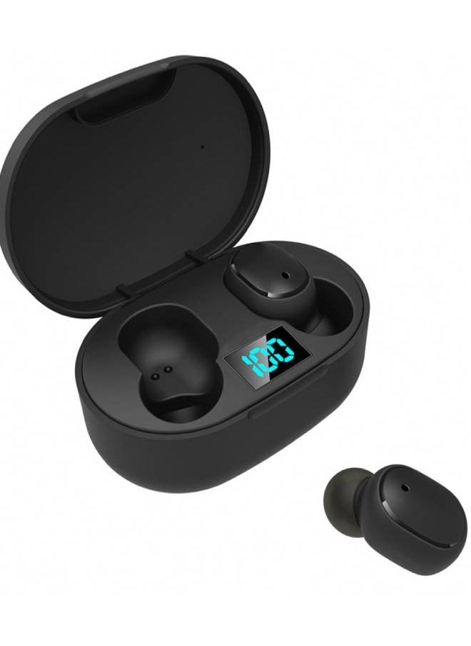 Generic - AirDots Wireless In-Earphones With And Equipped With Anti-Fingerprint Silicon Case With Power Box Standard Version Black  Box Wireless Earbuds - Image 1