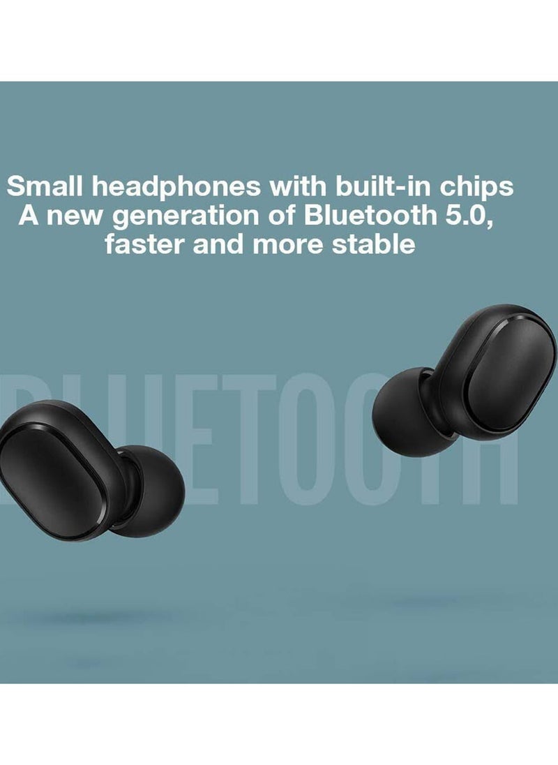 Generic - AirDots Wireless In-Earphones With And Equipped With Anti-Fingerprint Silicon Case With Power Box Standard Version Black  Box Wireless Earbuds - Image 1