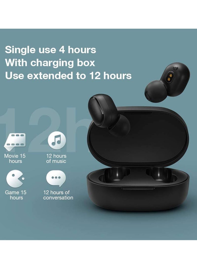 Generic - AirDots Wireless In-Earphones With And Equipped With Anti-Fingerprint Silicon Case With Power Box Standard Version Black  Box Wireless Earbuds - Image 1