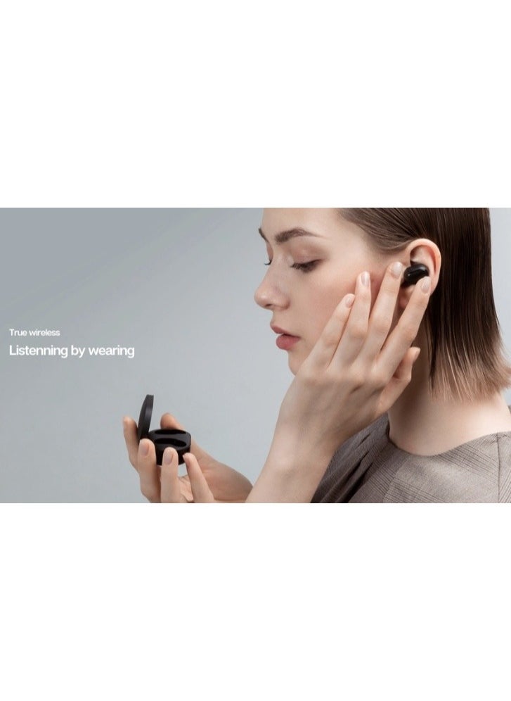 Generic - AirDots Wireless In-Earphones With And Equipped With Anti-Fingerprint Silicon Case With Power Box Standard Version Black  Box Wireless Earbuds - Image 1