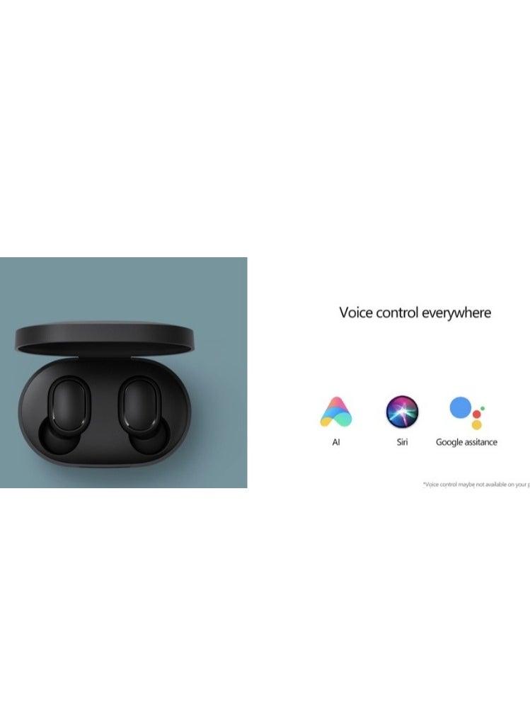 Generic - AirDots Wireless In-Earphones With And Equipped With Anti-Fingerprint Silicon Case With Power Box Standard Version Black  Box Wireless Earbuds - Image 1