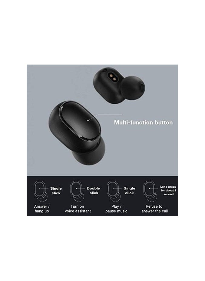 Generic - AirDots Wireless In-Earphones With And Equipped With Anti-Fingerprint Silicon Case With Power Box Standard Version Black  Box Wireless Earbuds - Image 1