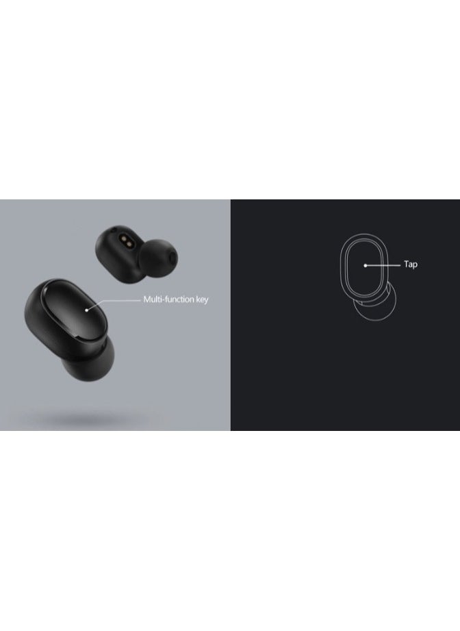Generic - AirDots Wireless In-Earphones With And Equipped With Anti-Fingerprint Silicon Case With Power Box Standard Version Black  Box Wireless Earbuds - Image 1