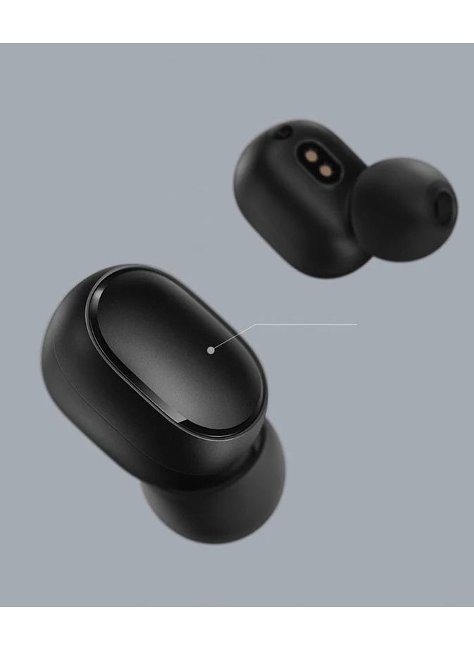 Generic - AirDots Wireless In-Earphones With And Equipped With Anti-Fingerprint Silicon Case With Power Box Standard Version Black  Box Wireless Earbuds - Image 1